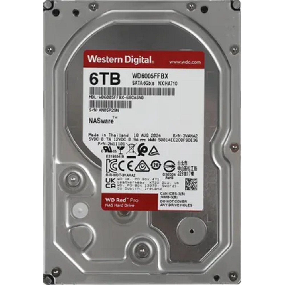 Жесткий диск Western Digital WD6005FFBX, 6 ТБ, 3.5", SATA, 7200 rpm