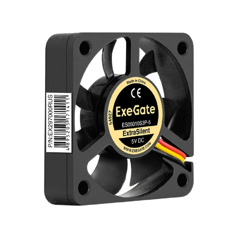Вентилятор ExeGate EX297018RUS, 50×50×10 мм, 3pin, 5000RPM, 28dBA