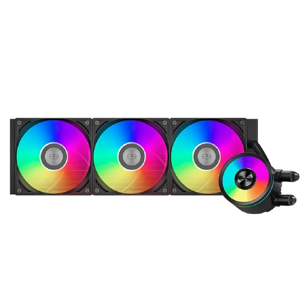 Система охлаждения PCCooler DA360 Pro ARGB BK, 360мм, ARGB, 3×120мм, 300W