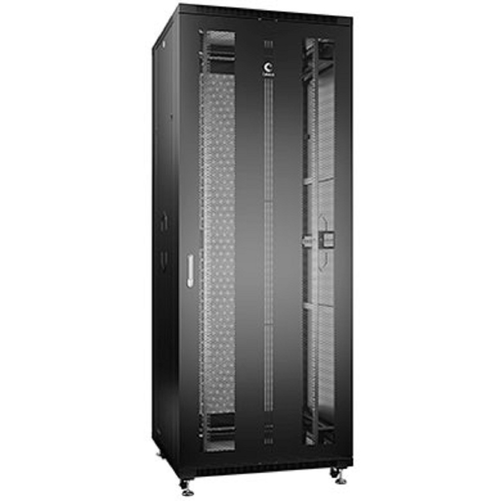 Шкаф напольный Cabeus ND-05C-47U80/80-BK, 47U, 800×800×2277 мм, перфорированный, черный
