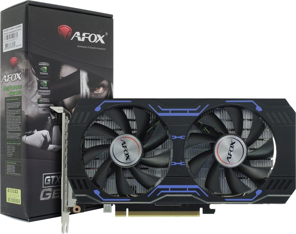 Видеокарта AFOX AF1660TI-6144D6H1-V4, GTX 1660 Ti, 6GB GDDR6