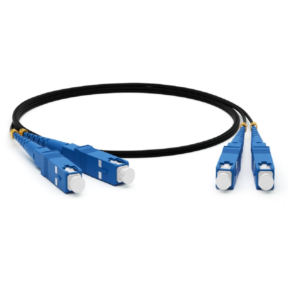 Патч-корд Hyperline FC-D2-9-SC/UR-SC/UR-H-10M-LSZH-BK, SM OS2, SC-SC, duplex, 10 м