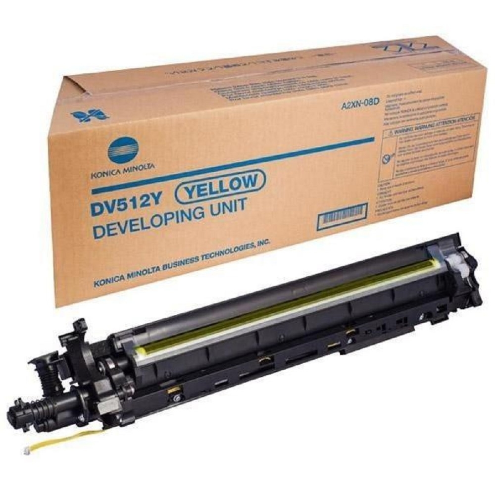 Блок девелопера Konica Minolta DV-512Y (A2XN08D), желтый, ресурс 600 000 стр.