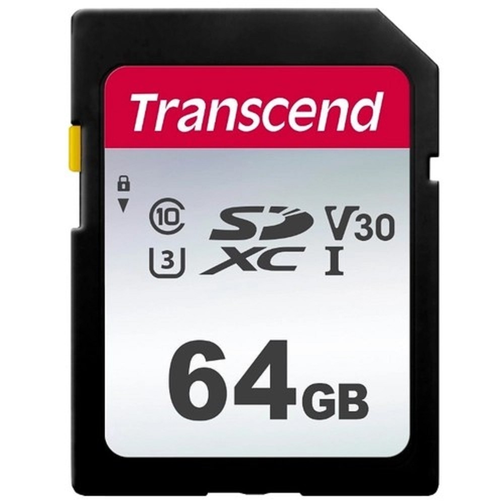 Карта памяти Transcend TS64GSDC300S, 64GB SDXC UHS-I U3