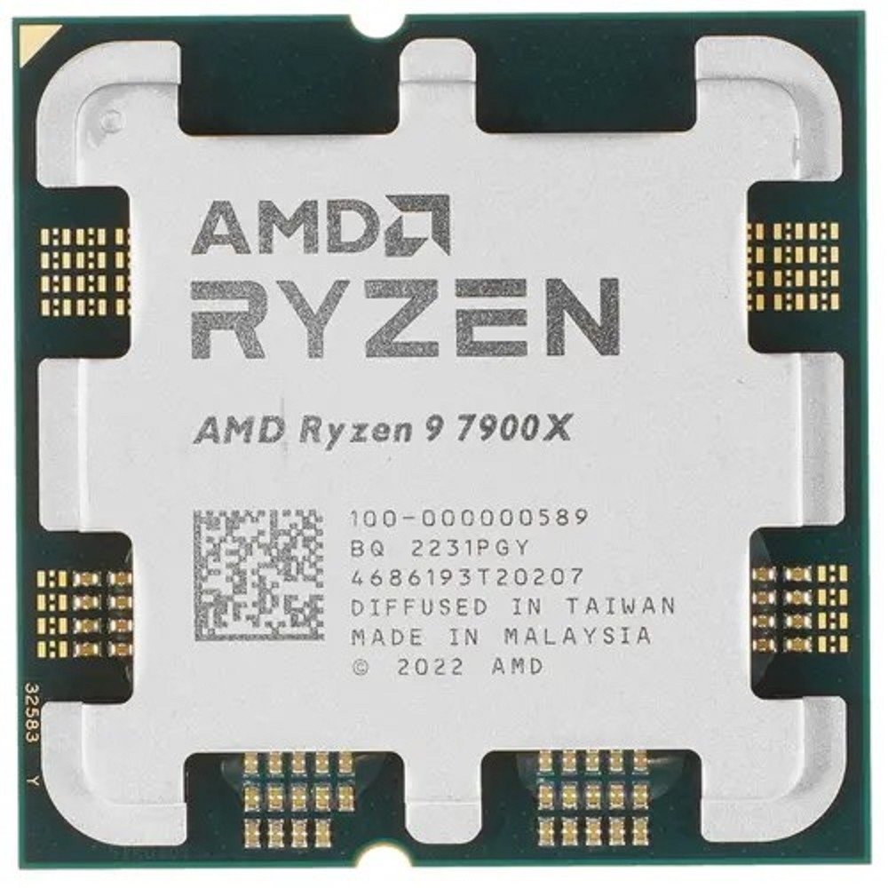 Процессор AMD 100-000000589, Ryzen 9 7900X, 12C/24T, 4.7/5.6GHz, AM5