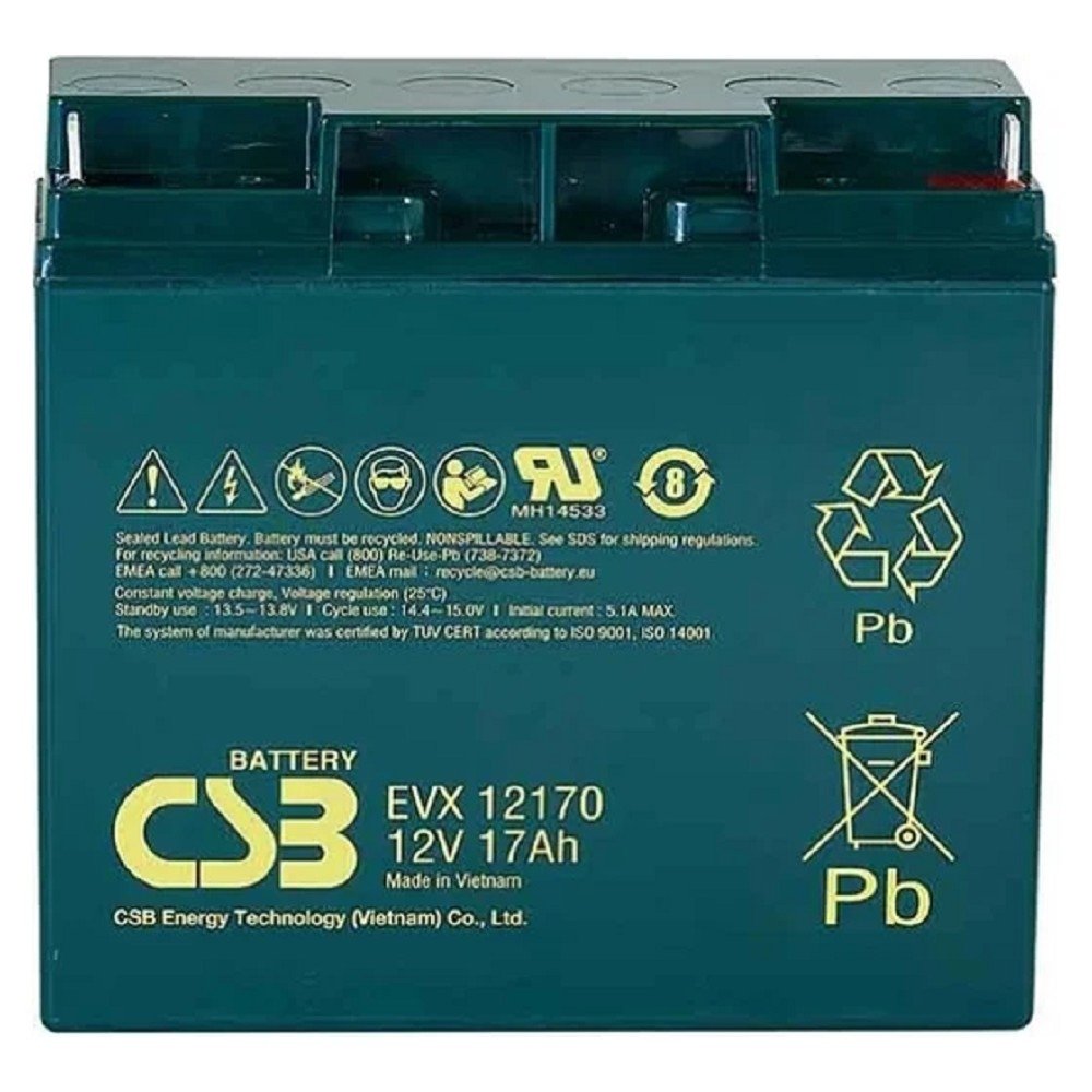 Аккумулятор CSB EVX12170 B3, 12В, 17А·ч, AGM