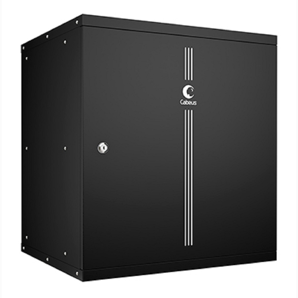 Шкаф телекоммуникационный Cabeus WSC-05D-12U55/45m-BK, настенный, 12U, 550×450 мм, металл, чёрный