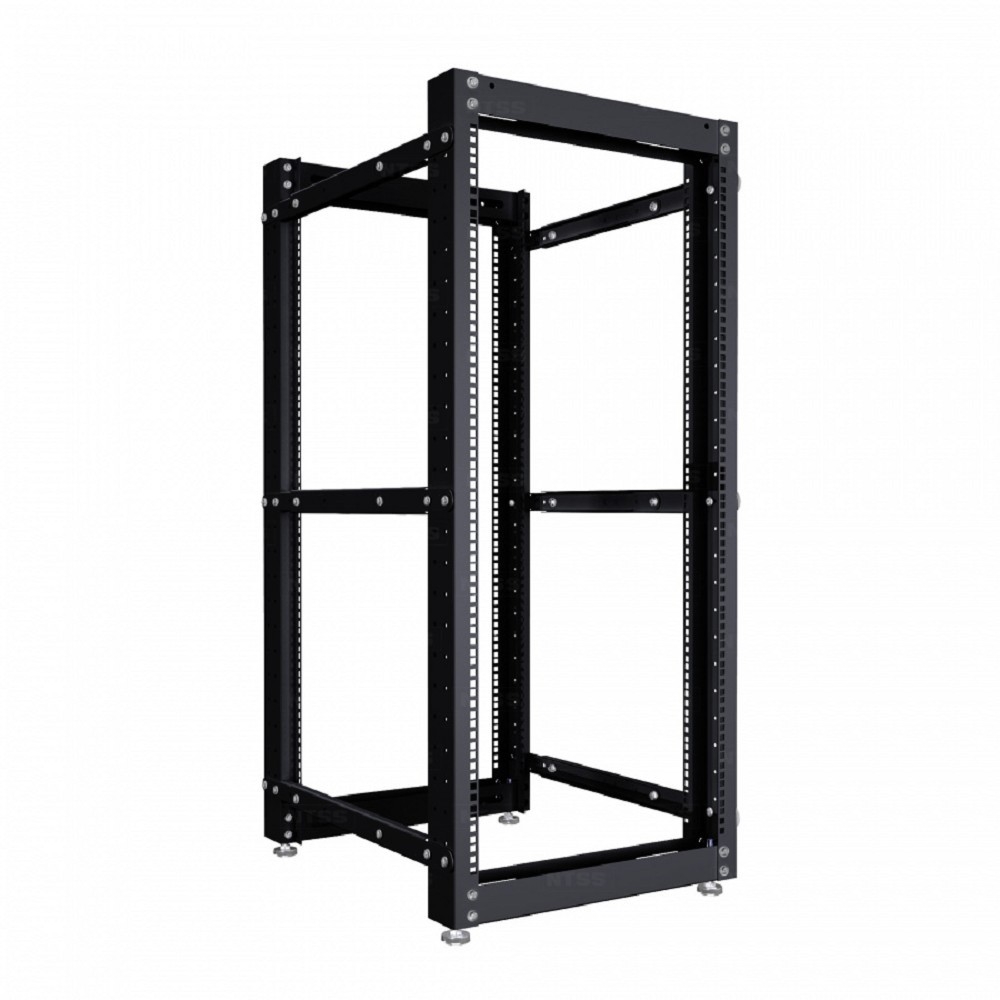 Стойка серверная NTSS NTSS-2POR42U/600-1000-BL, 42U, 600-1000мм, черный