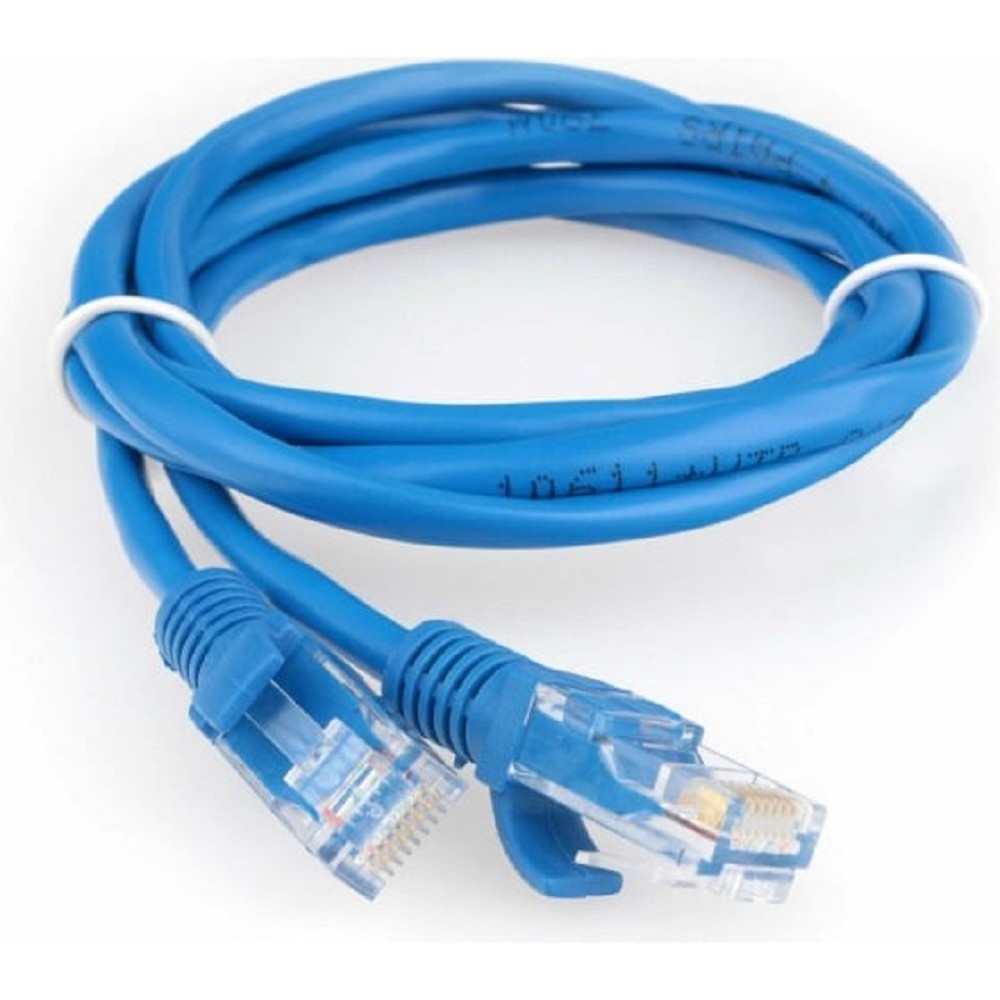 Патч-корд Гарнизон PC-UTP-5e-1.5-B, UTP Cat.5e, 1.5 м, 2×RJ45, синий