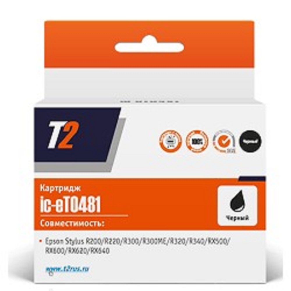Картридж T2 IC-ET0481, чёрный, с чипом