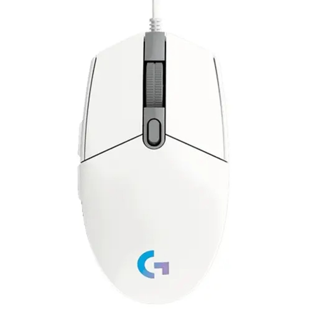 Мышь Logitech G102 LightSync, оптическая, 8000 DPI, USB, белая