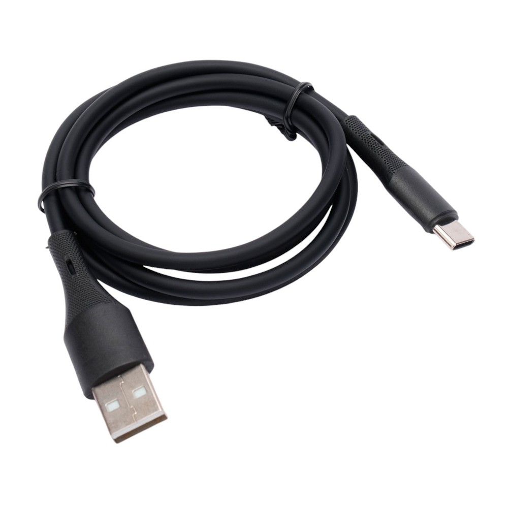Кабель Cablexpert CC-USB2S-AMCM-1M-BK, USB-A — USB Type-C, 1 м, 3 А, 18 Вт