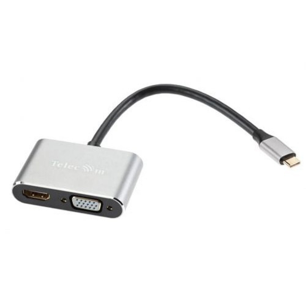 USB-хаб Vcom TUC055, USB Type-C на HDMI+VGA+USB 3.0+PD, 4K@30 Гц