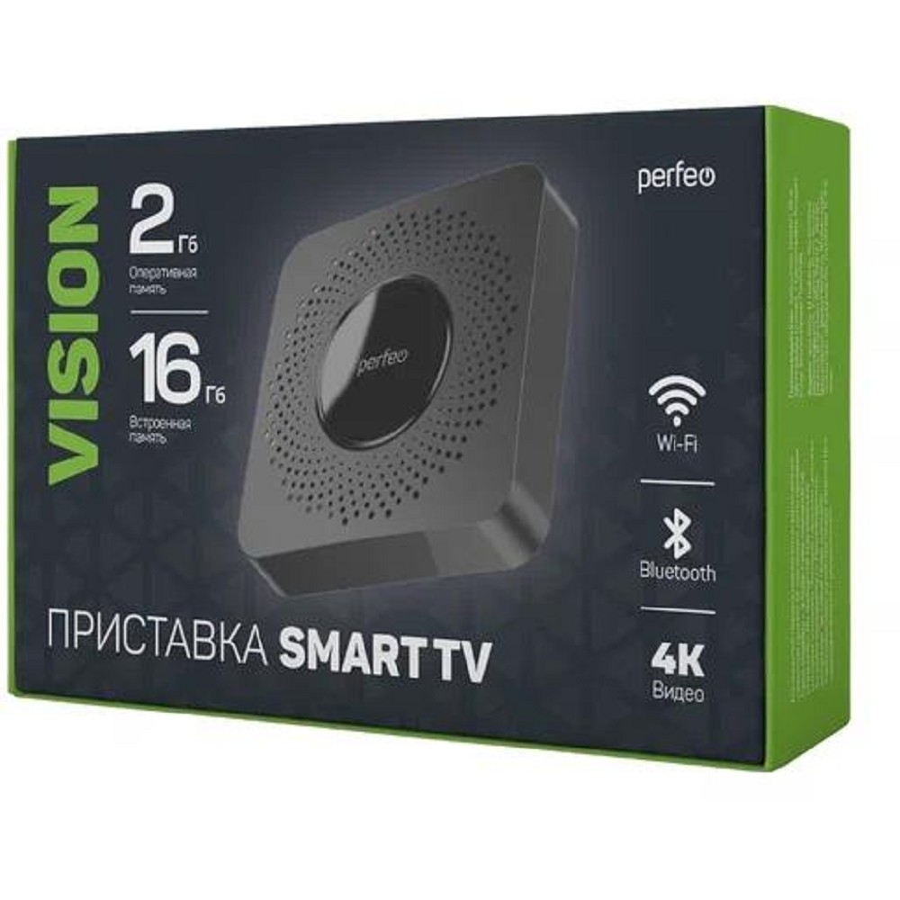 ТВ-приставка Perfeo PF_A4560, Android 12, 2ГБ/16ГБ, Bluetooth