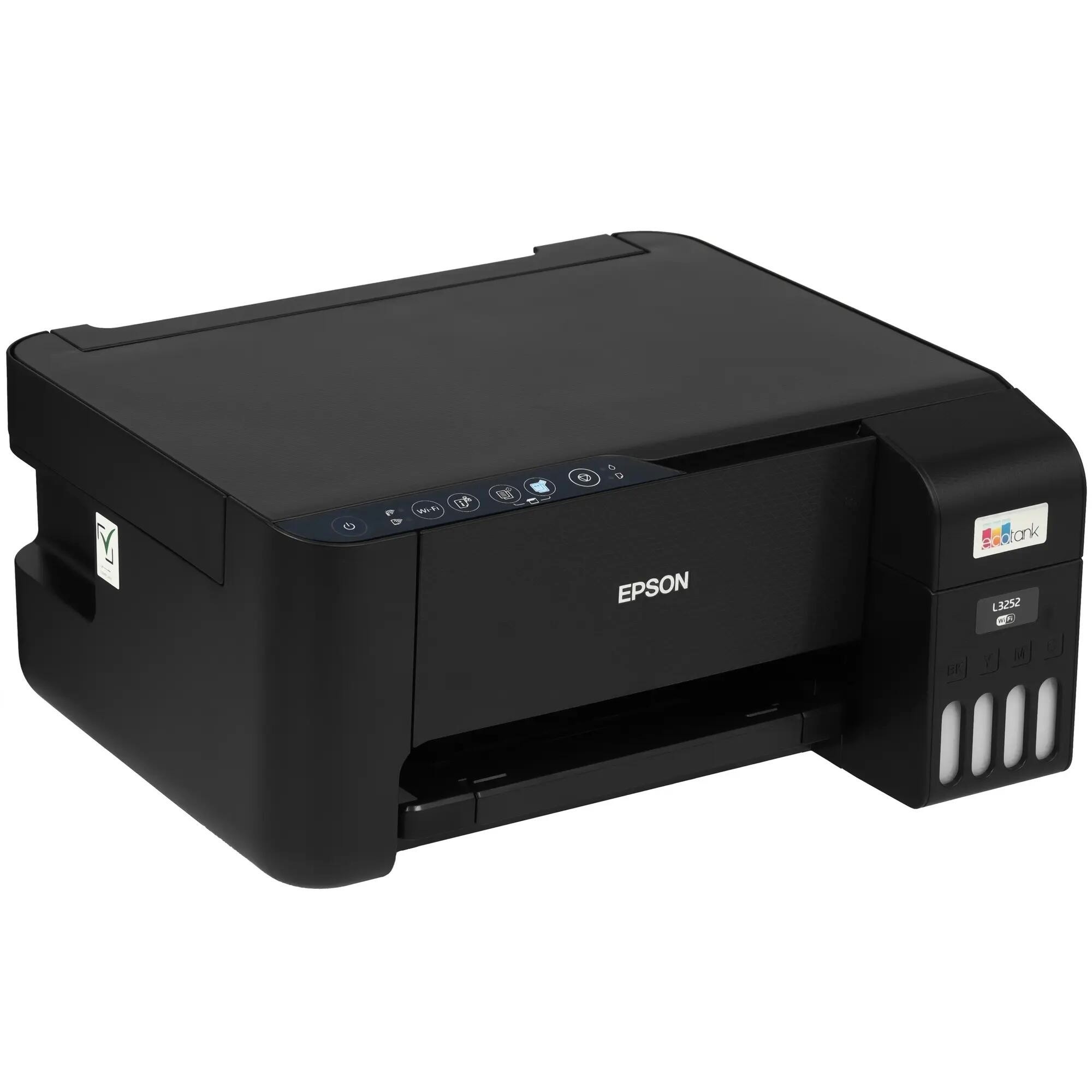 МФУ струйный EPSON EcoTank L3252, A4, 5760x1440 dpi, СНПЧ, Wi-Fi, USB