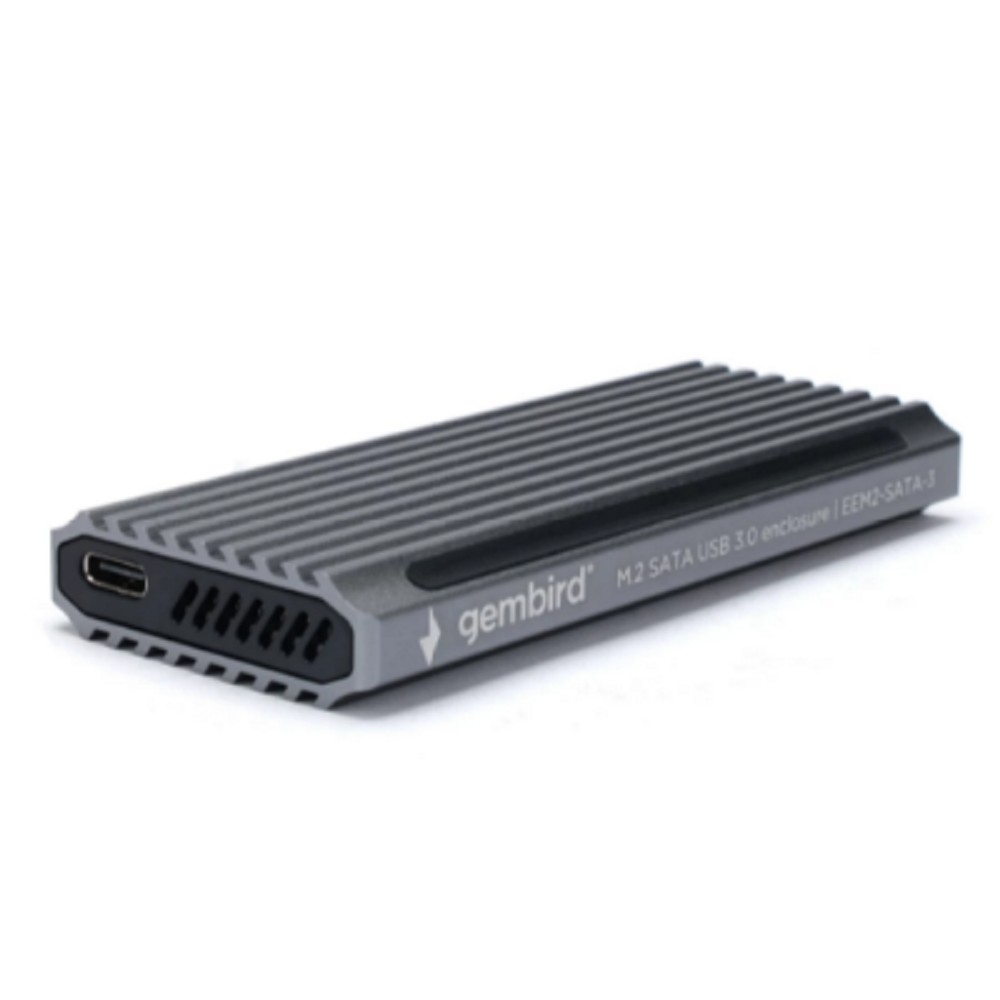 Бокс для SSD Gembird EEM2-SATA-3, M.2→USB 3.1, Type-C, RGB