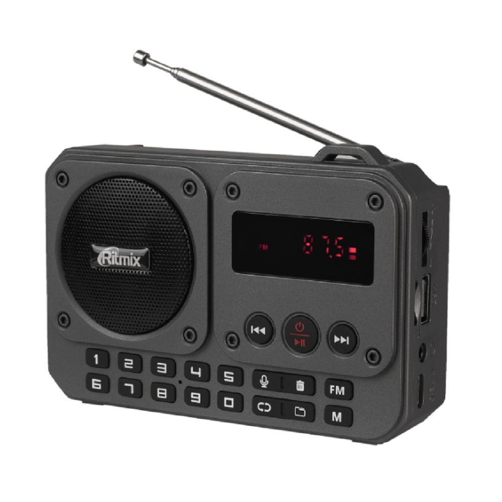 Радиоприемник Ritmix RPR-010, портативный, USB, microSD
