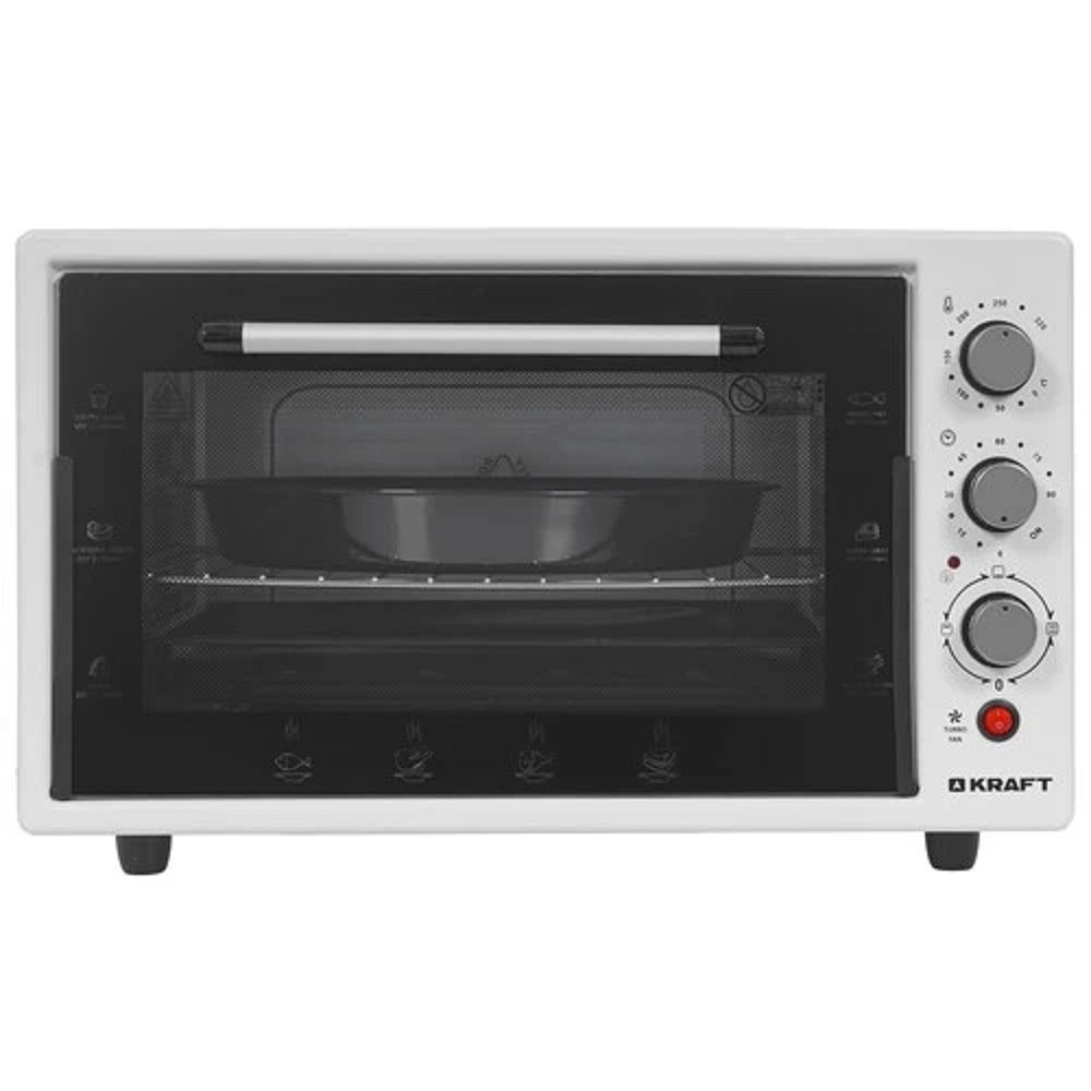 Мини-печь Kraft KF-MO 4506 W, 45 л, 1500 Вт, белая