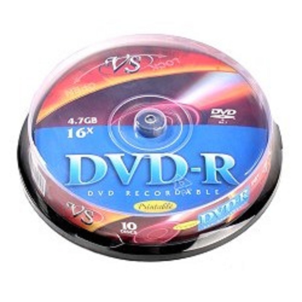 Диск DVD-R VS VSDVDRCB1001, 4.7 ГБ, 16x, Cake Box, 10 шт
