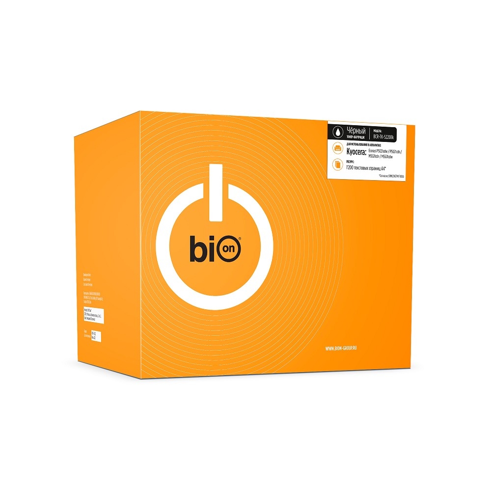 Картридж BION BCR-TK-5220Bk, чёрный, 1200 страниц, с чипом, для Kyocera Ecosys