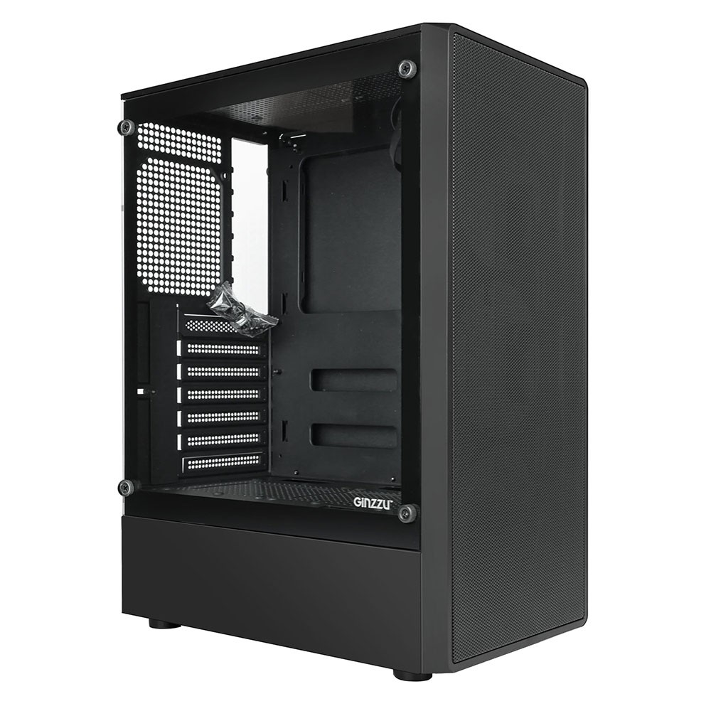 Корпус Ginzzu CL121, ATX, 2×USB2+1×USB3, стекло