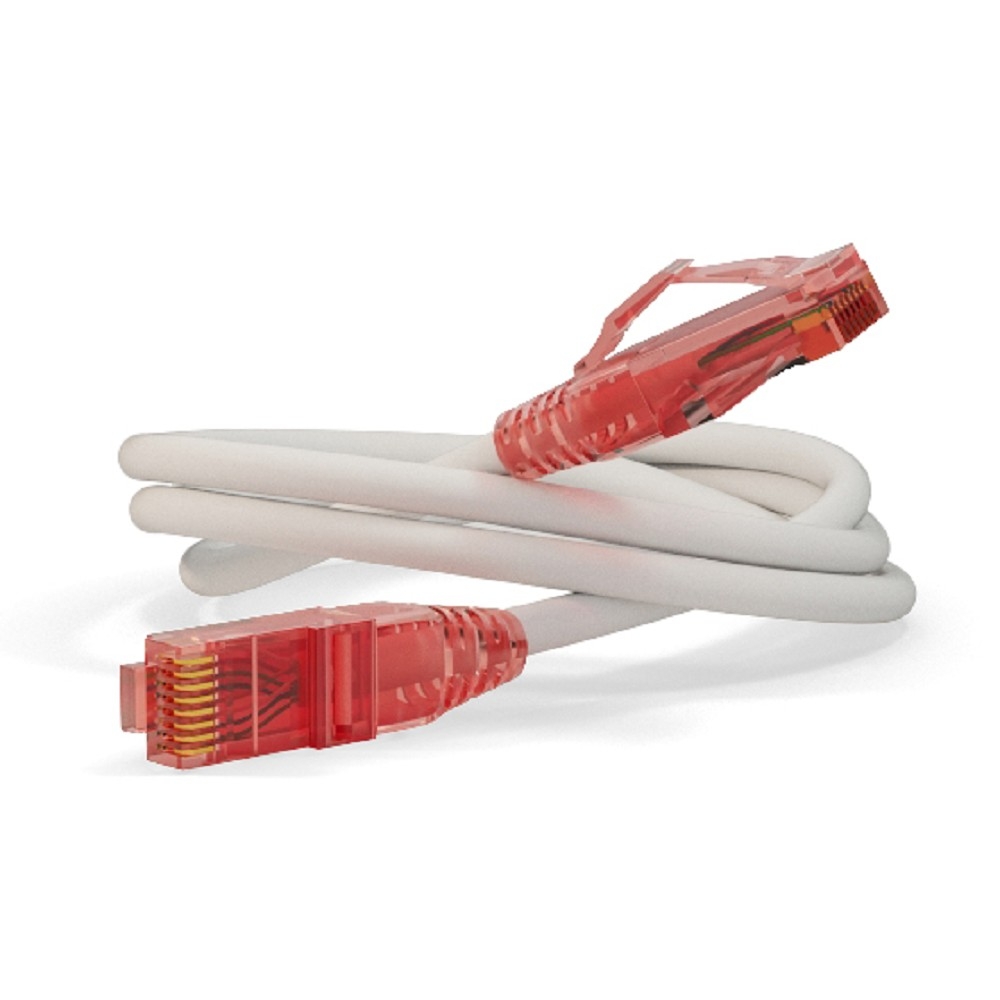 Патч-корд Hyperline PC-LPM-UTP-RJ45-RJ45-C5e-5M-LSZH-WH, Cat.5e, U/UTP, 5 м, LSZH