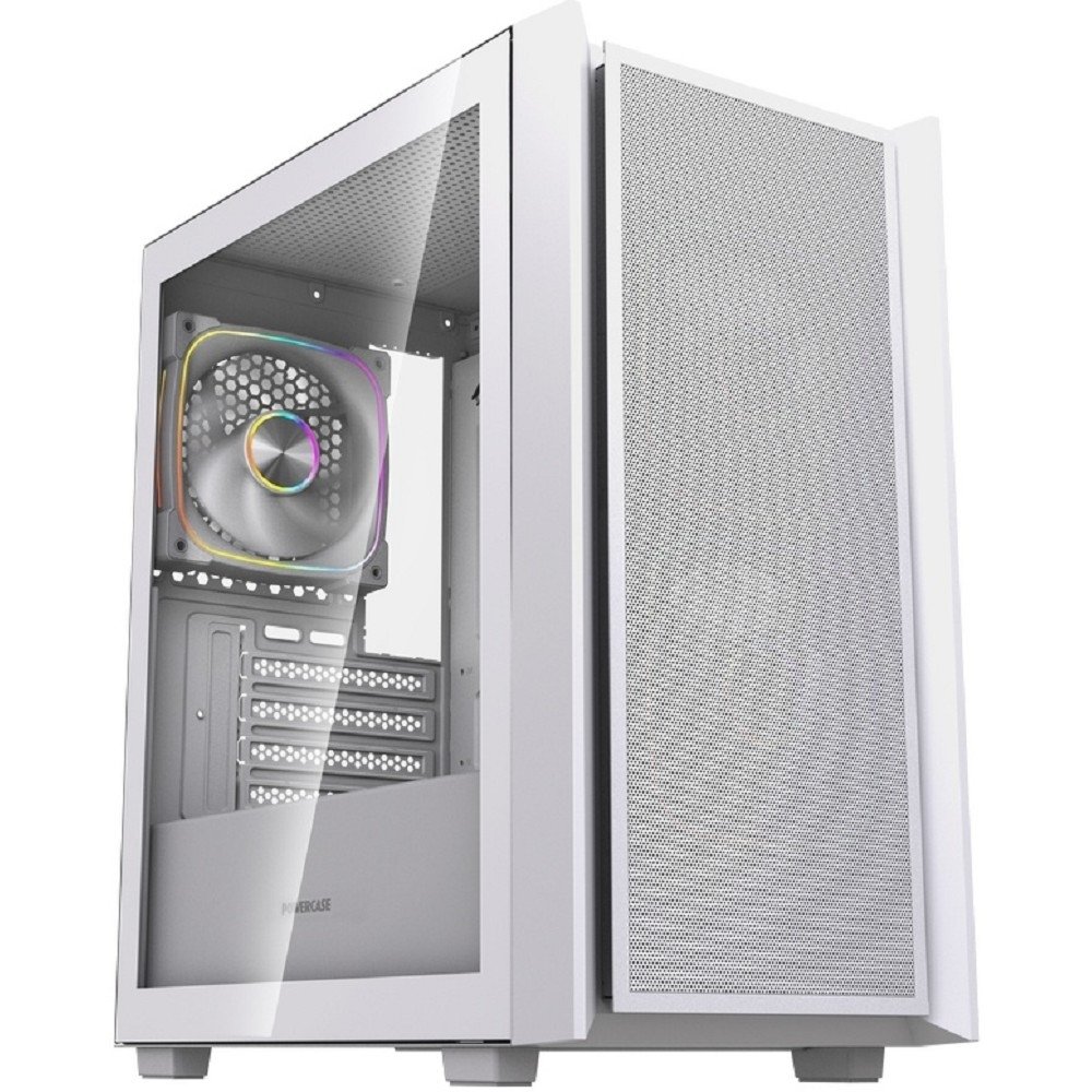 Корпус Powercase Mistral SM03 ARGB (CMMSM03W-A3), mATX, 3x120 мм ARGB PWM, белый