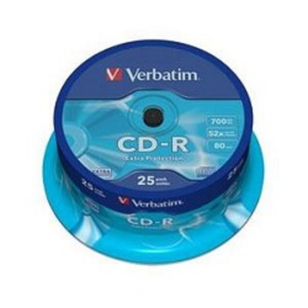 Диски Verbatim 43432, CD-R, 25шт, 52x, 700MB, Cake Box