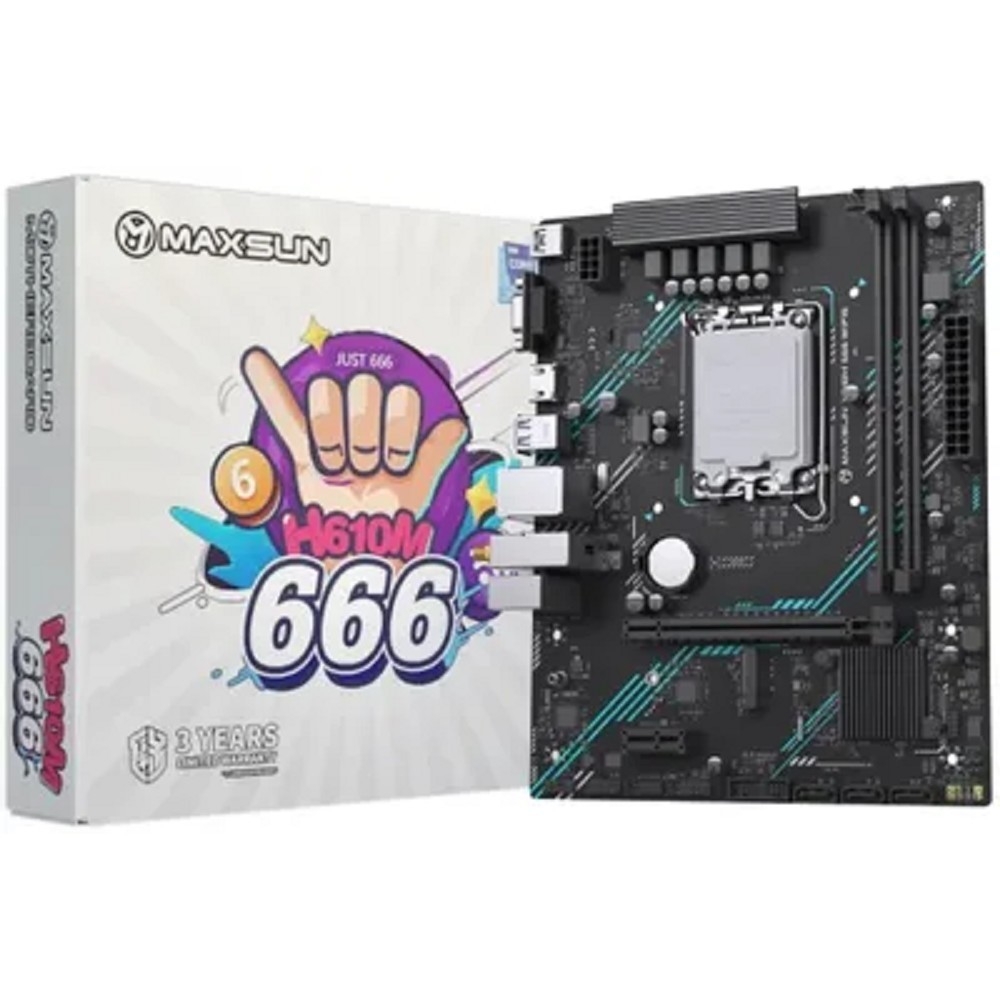 Материнская плата MAXSUN MS-H610M 666 WIFI6 D5, Socket 1700, DDR5, mATX