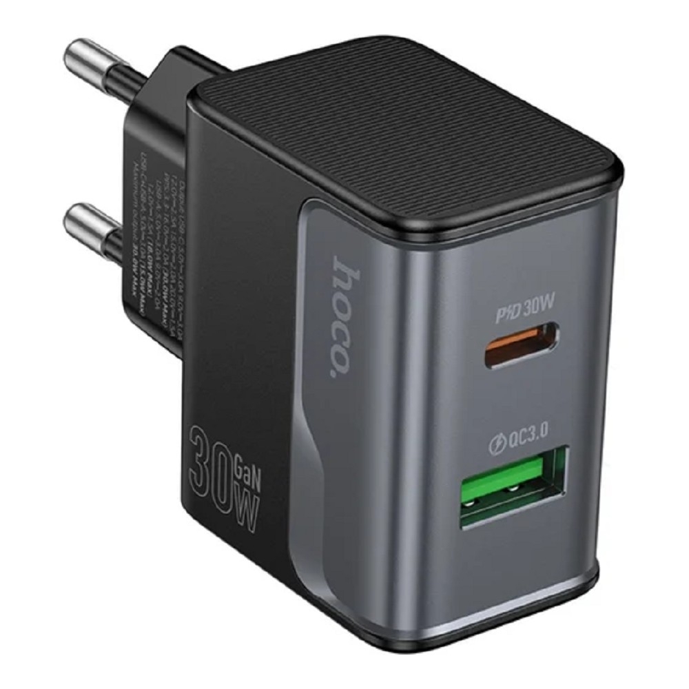 Зарядное устройство Hoco HC-53787 CS73A, 30Вт, QC3.0/PD, 1xUSB+1xType-C
