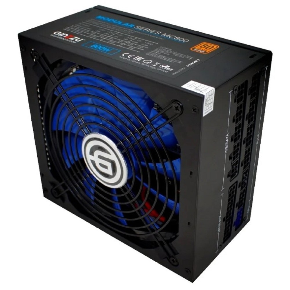 Блок питания Ginzzu MC800, 800 Вт, 80+ Bronze