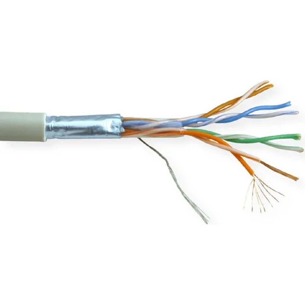Кабель 5bites FT5725-100A, FTP кат.5e, 4 пары, 24AWG CCA, ПВХ, 100 м