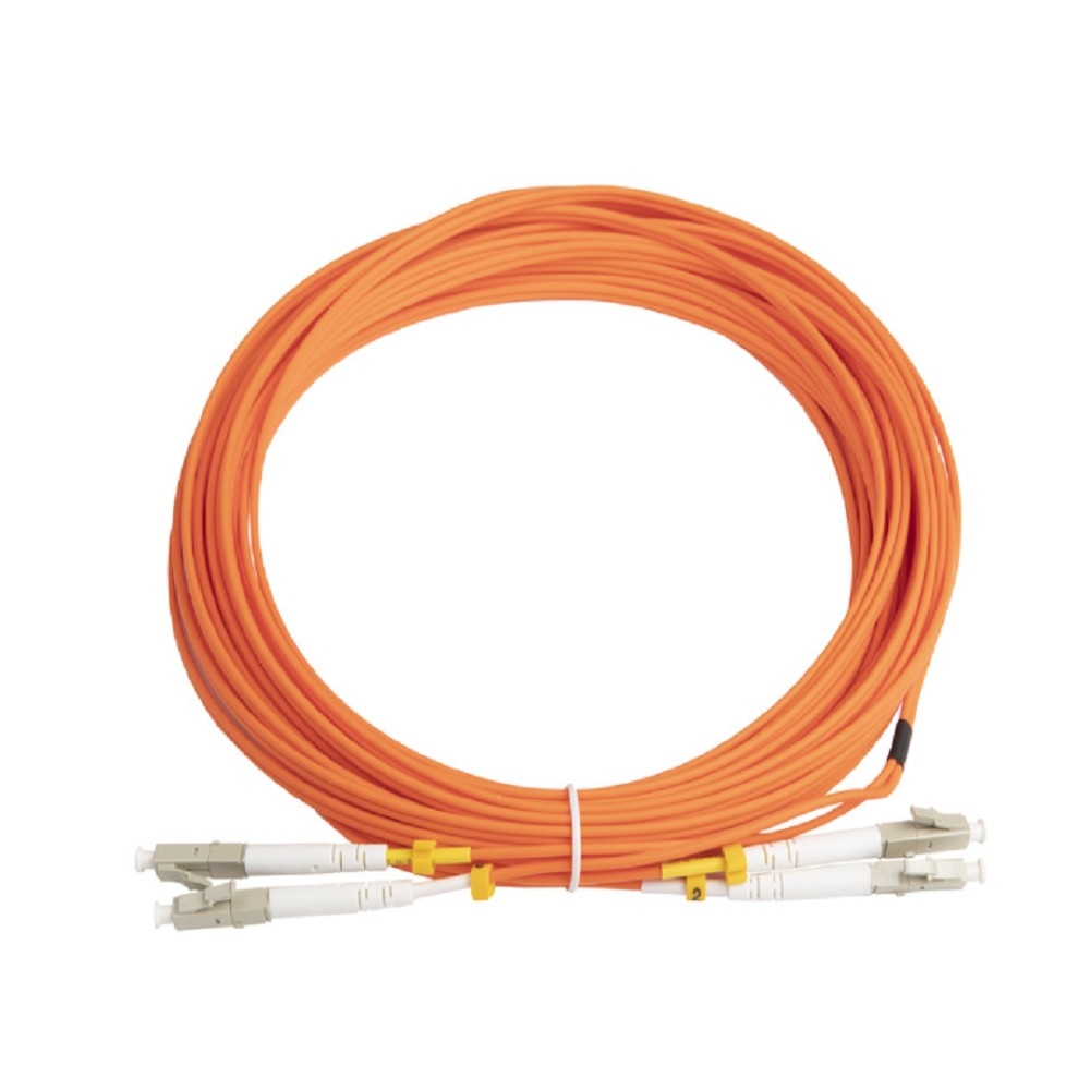 Патч-корд оптический Hyperline FC-D2-50-LC/PR-LC/PR-H-10M-LSZH-OR, OM2, LC-LC duplex, 10 м
