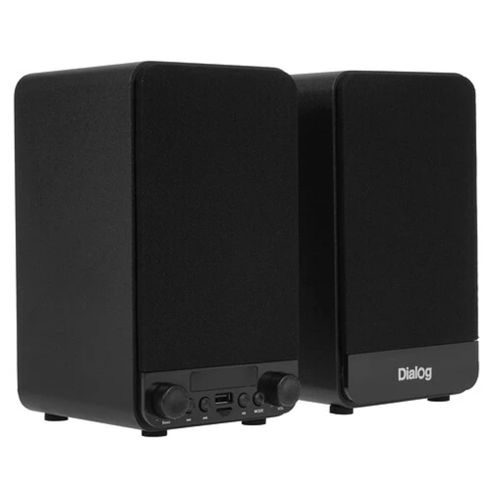 Акустика Dialog AJ-13 BLACK, 2.0, 2×15W RMS, Bluetooth, FM, USB+SD