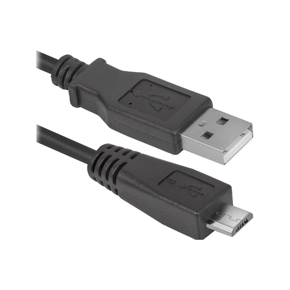 Кабель Defender USB08-06, USB 2.0 AM — micro-B, 1,8 м, чёрный