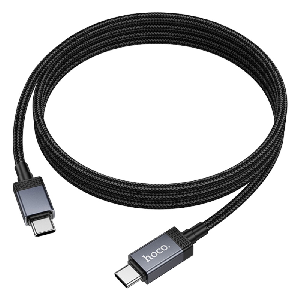 Кабель Hoco HC-55095, Type-C/Type-C, 3A, 60Вт, с дисплеем, 1м, черный