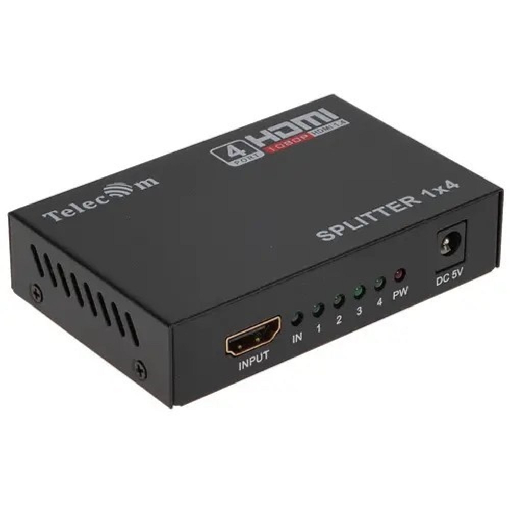 Разветвитель Telecom TTS5020, HDMI 1→4, 1.4v, 3D