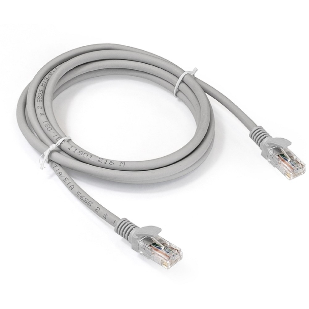 Патч-корд ExeGate EX286383RUS, UTP cat.5e, RJ45–RJ45, 2 м, LSZH, серый