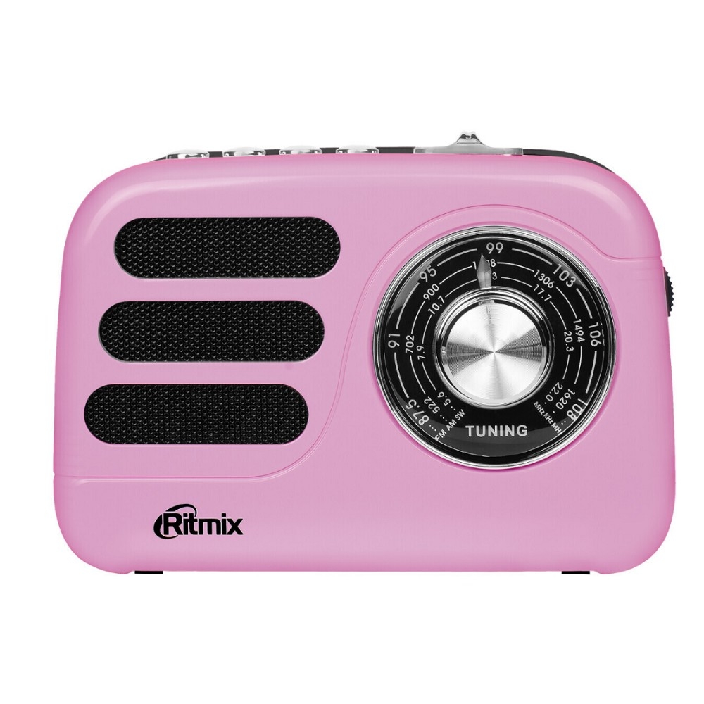 Радиоприемник Ritmix RPR-033 PINK, FM/AM/SW, Bluetooth, USB