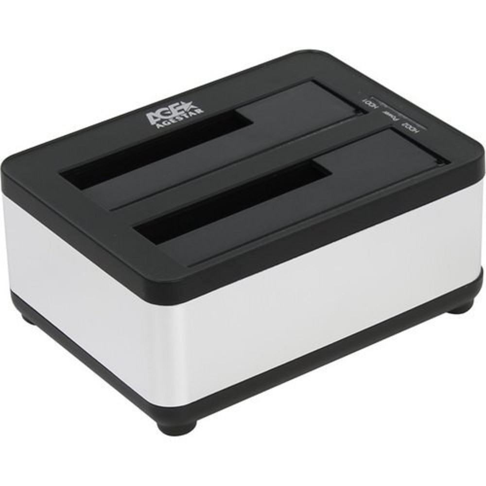 Док-станция AgeStar 3UBT8 (SILVER) для HDD 2.5"/3.5" SATA, USB 3.0, клонирование