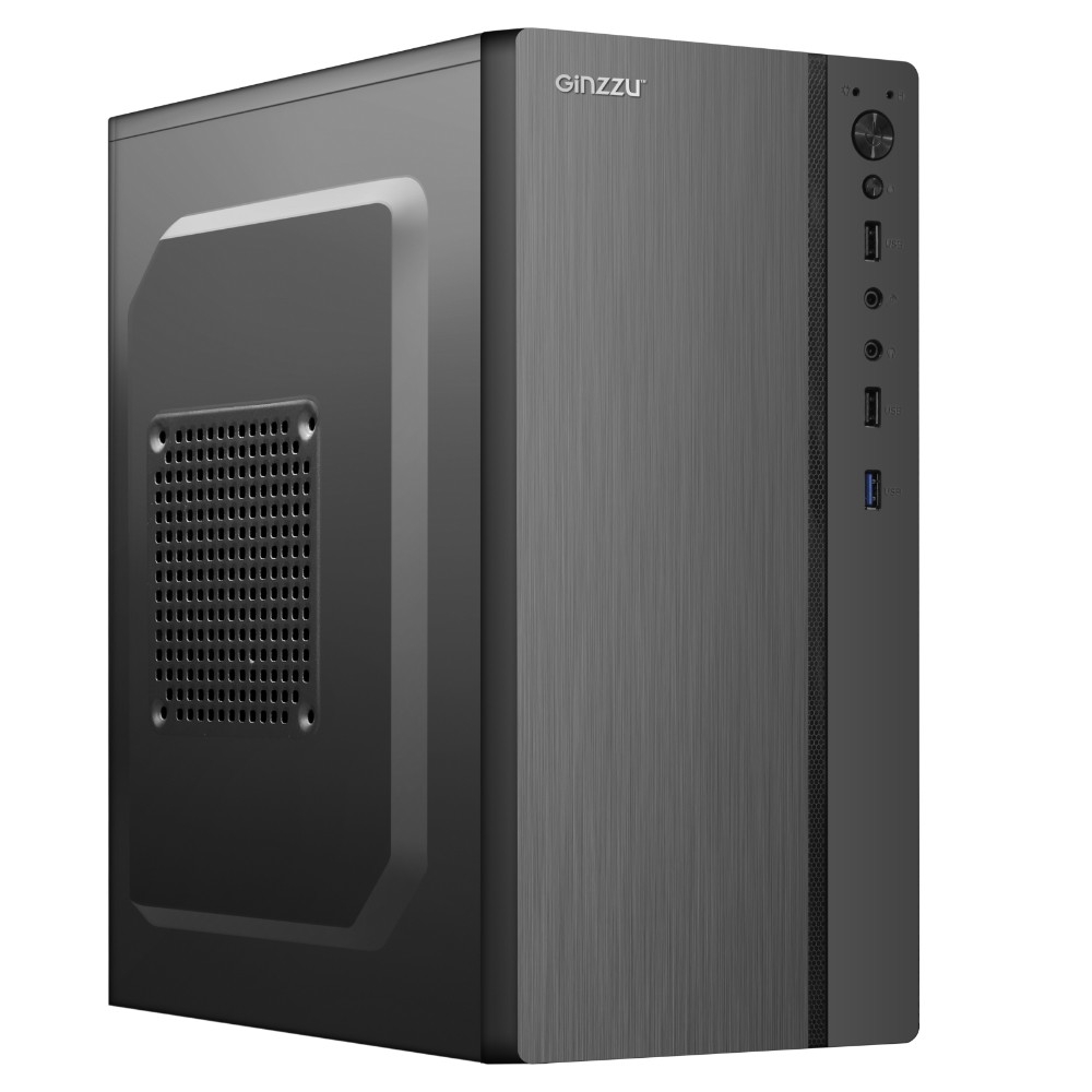 Корпус Ginzzu B200, Mini Tower, 2×USB2.0+1×USB3.0, без БП