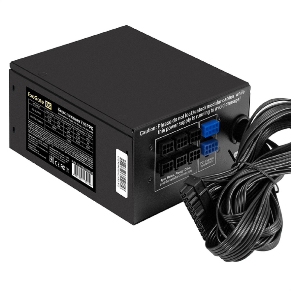 Блок питания Exegate EX292336RUS, 750Вт, 80 PLUS, ATX