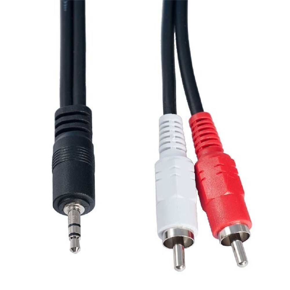 Кабель Perfeo J2002, Jack 3.5 мм — 2×RCA, 1,5 м, чёрный