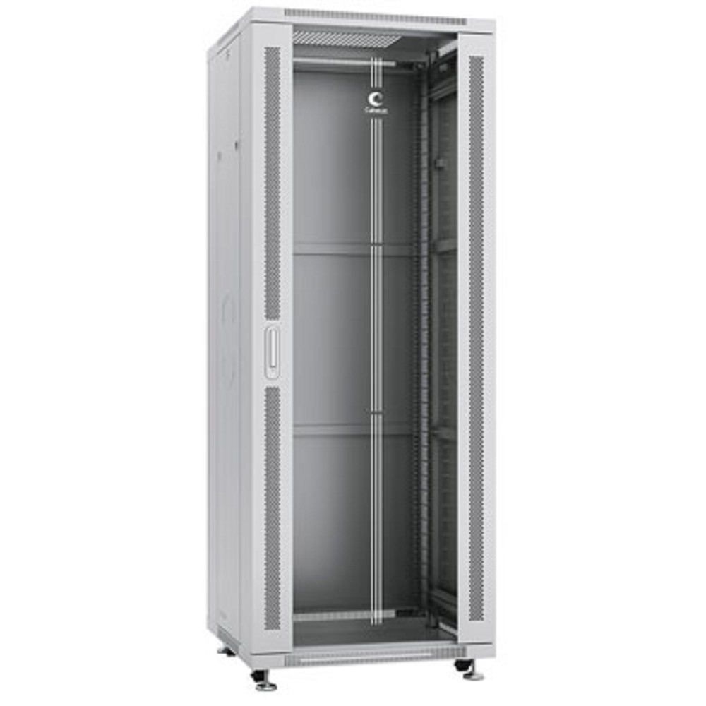 Шкаф монтажный Cabeus SH-05C-37U60/60, напольный 37U, 600×600мм, стеклянная дверь