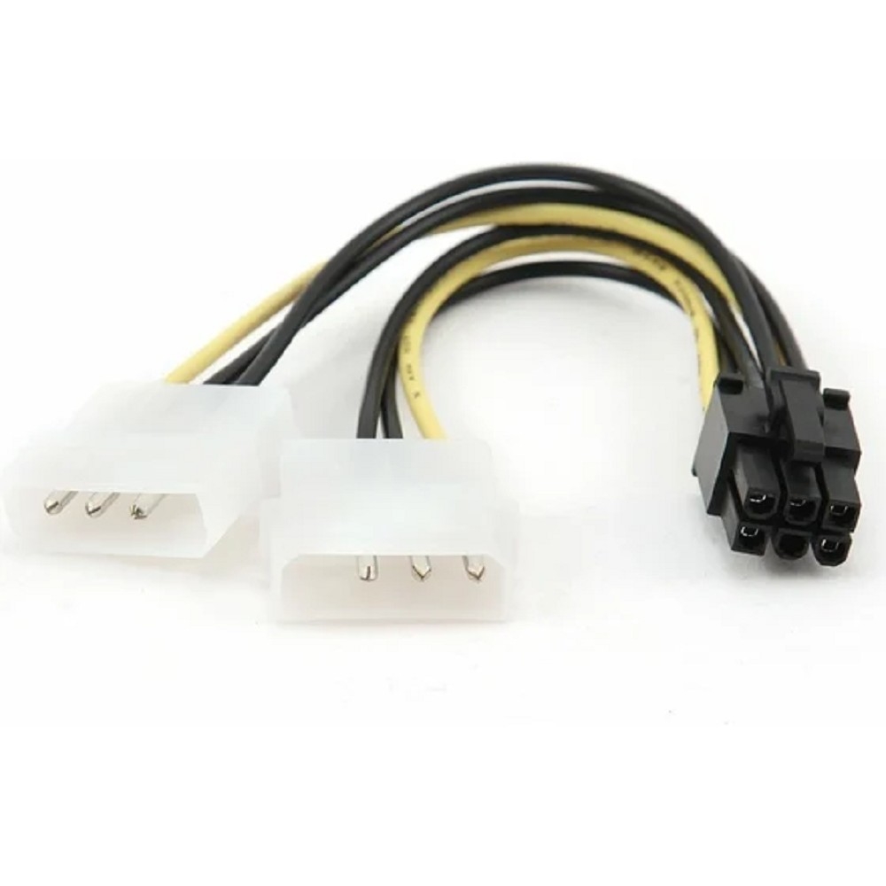 Разветвитель питания Cablexpert CC-PSU-6, 2×Molex → PCI-E 6-pin, 150 мм