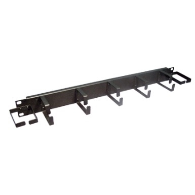 Кабельный органайзер LANMASTER TWT-ORG1U-5V2H, 19", 1U, 7 колец, односторонний