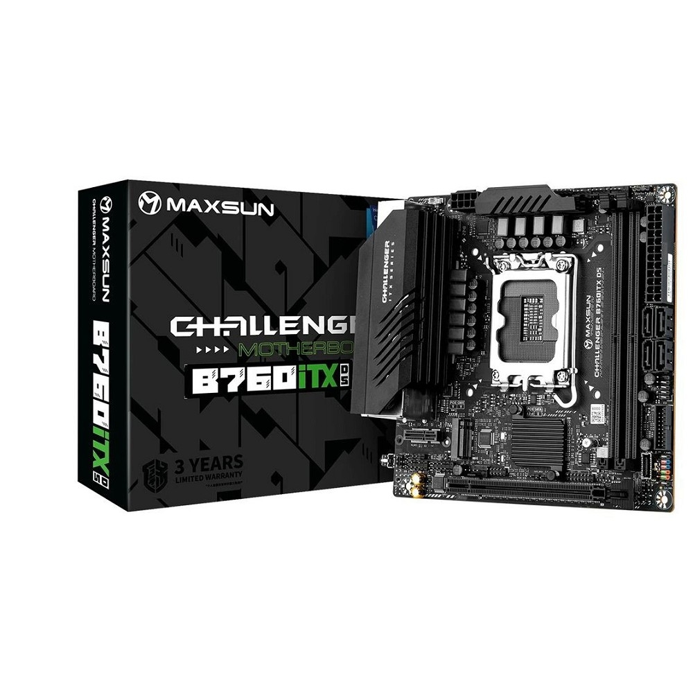 Повреждение упаковки MAXSUN MS-Challenger B760ITX D5 (Socket 1700, mini-ITX, 2*DDR5, 2*HDMI/2*DP, 4*SATA3,  2*M.2, 1xPCI-E x16,  4*USB 2.0,  2 x USB 3.2 Gen1, LAN 1*1G/1*2.5G,  RTL)