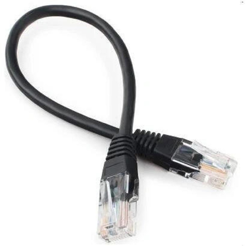 Патч-корд Bion BPC-U5E101-0.5M-BK, U/UTP Cat.5e, AWG 26, CCA, PVC, 0,5 м, черный