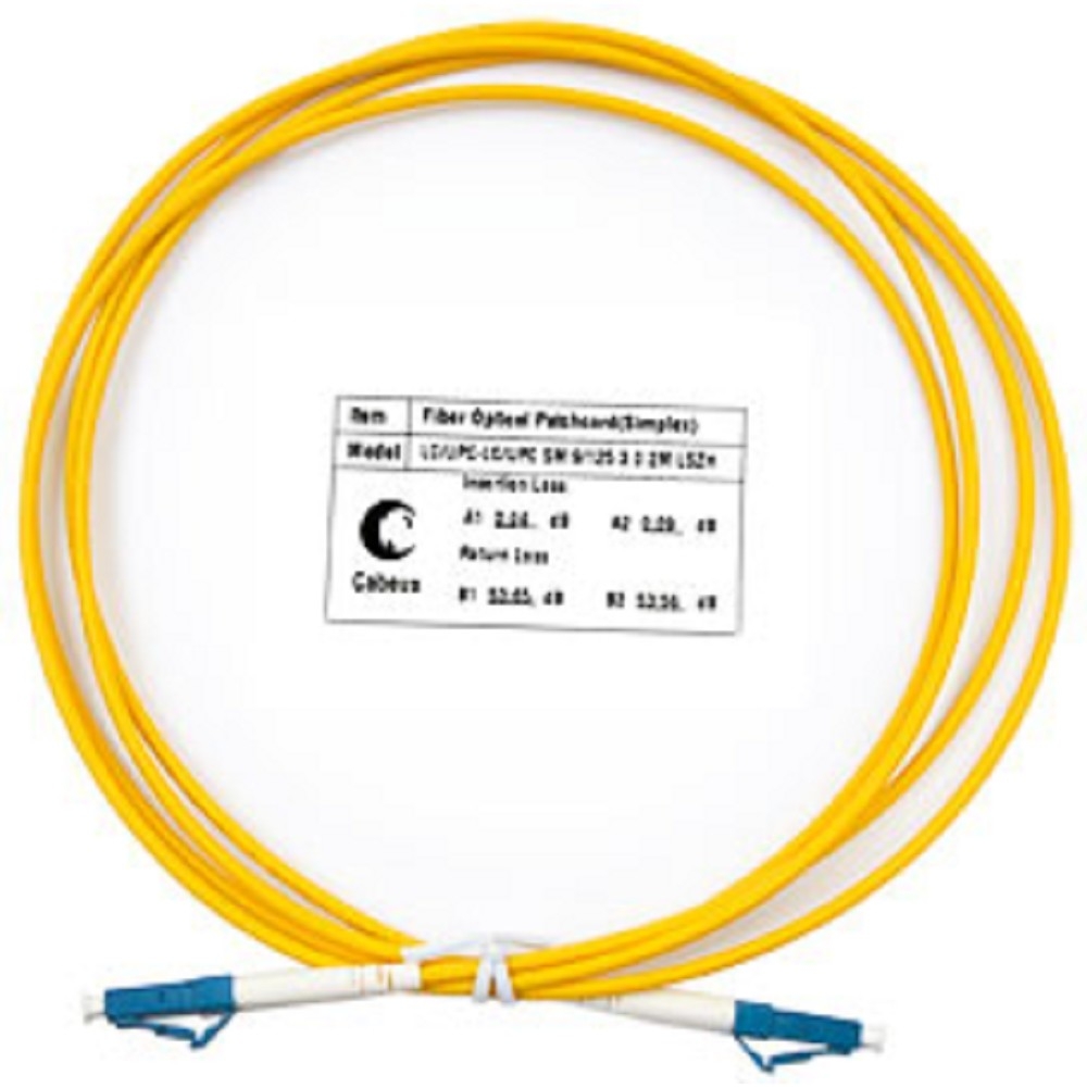Патч-корд оптический Cabeus FOP(s)-9-LC-LC-2m, simplex LC-LC, OS2 9/125, LSZH, 2 м