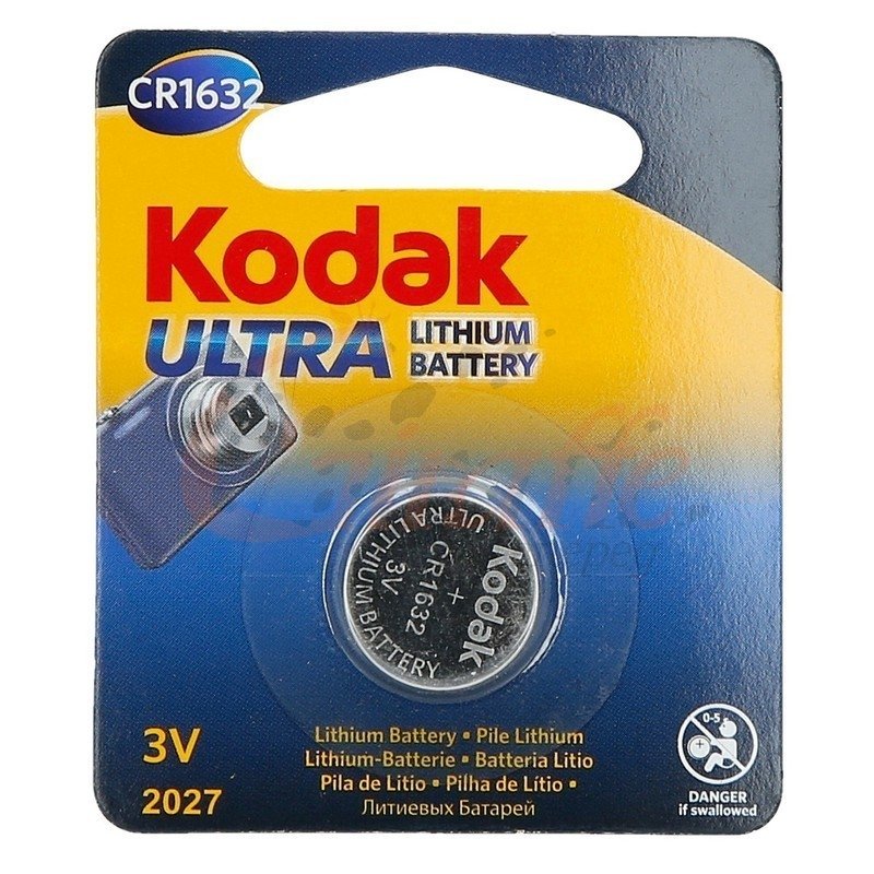 Батарейка Kodak CR1632-1BL, литиевая, 3 В, 120 мАч, 1 шт.